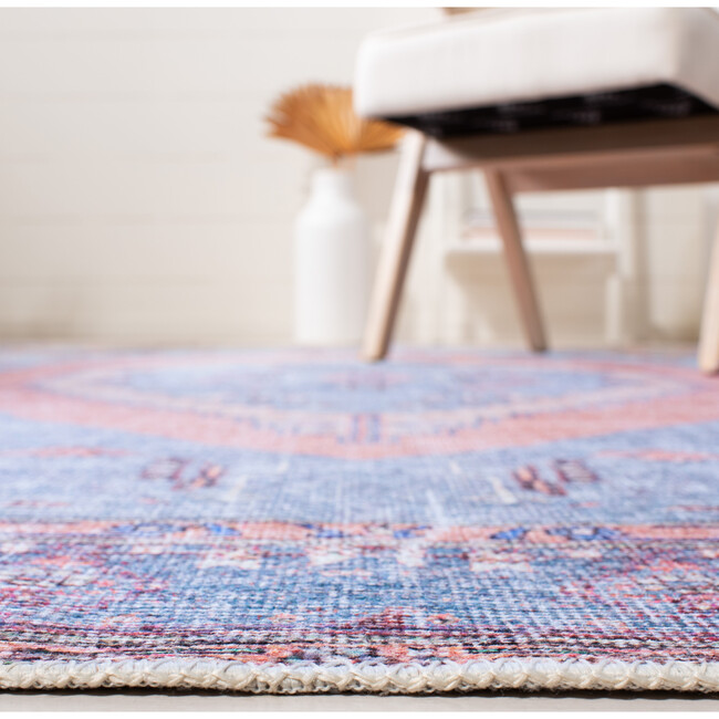 Serapi Machine Washable Rug, Blue/Orange - Rugs - 5