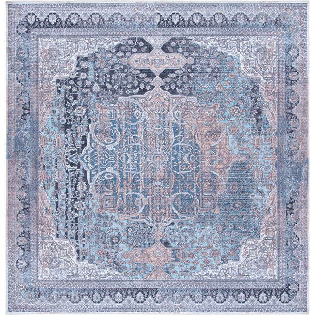 Serapi Machine Washable Rug, Faded Navy/Blue - Rugs - 5