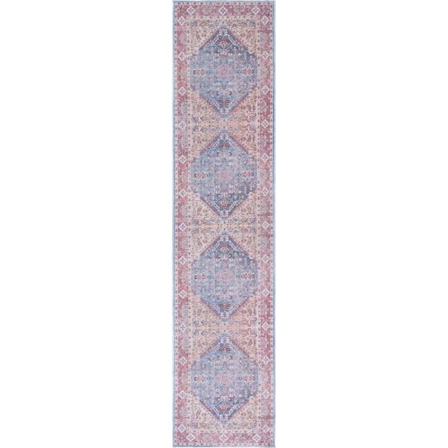 Serapi Machine Washable Rug, Faded Blue/Red - Rugs - 5