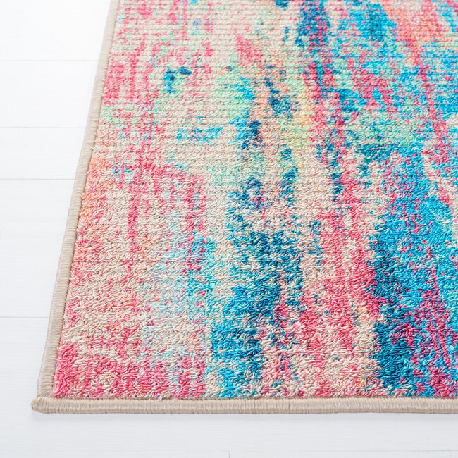 Sequoia Machine Washable Rug, Blue/Orange Multi - Rugs - 6