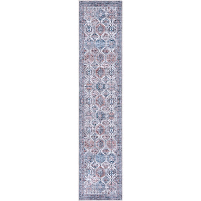 Serapi Machine Washable Rug, Faded Navy/Orange - Rugs - 5