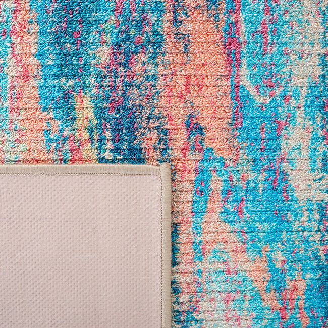 Sequoia Machine Washable Rug, Blue/Orange Multi - Rugs - 7