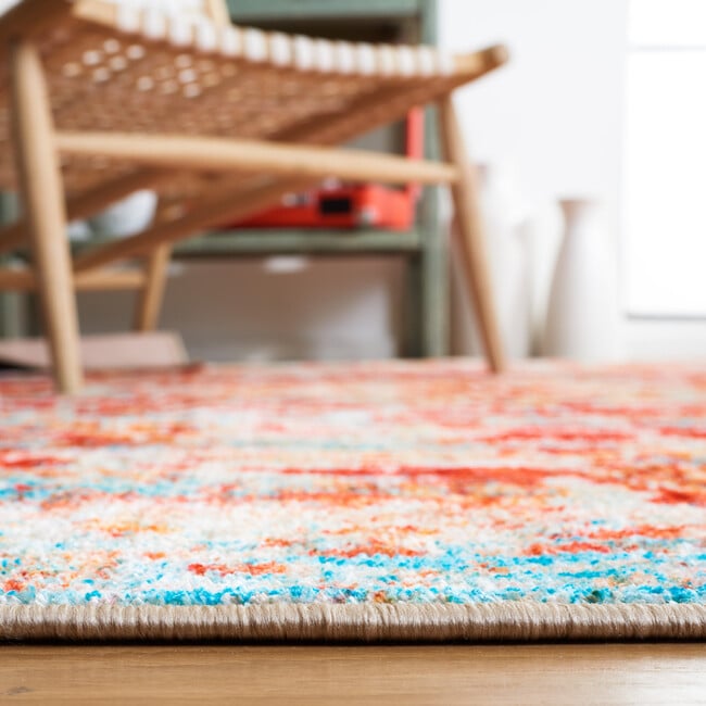 Bahia Machine Washable Rug, Red/Orange/Blue Multi - Rugs - 5