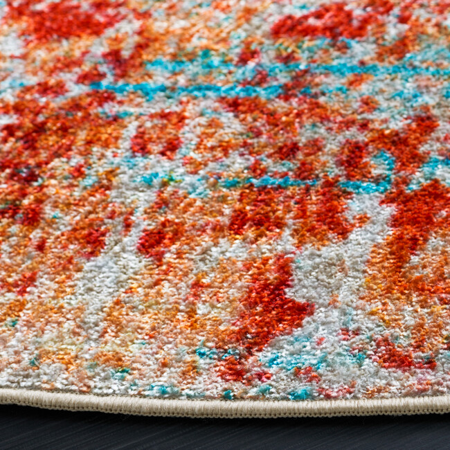 Bahia Machine Washable Rug, Red/Orange/Blue Multi - Rugs - 8