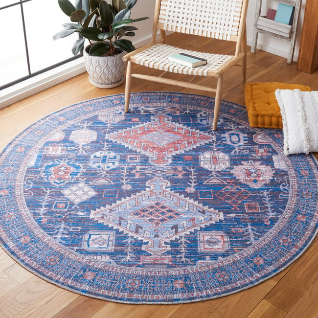 Serapi Machine Washable Rug, Deep Blue Multi - Rugs - 8