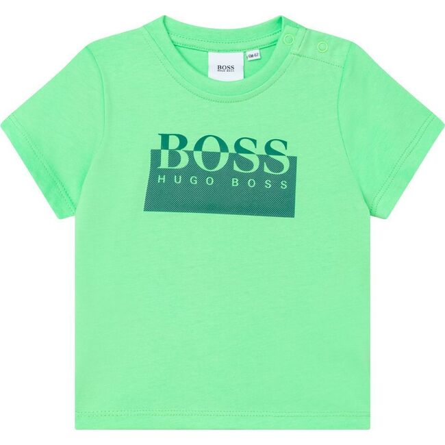 Block Logo T-Shirt, Green - Tees - 1
