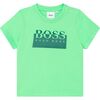 Block Logo T-Shirt, Green - Tees - 1 - thumbnail