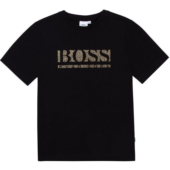 Gold Logo T-Shirt, Black
