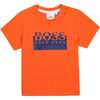 Block Logo T-Shirt, Orange - Tees - 1 - thumbnail