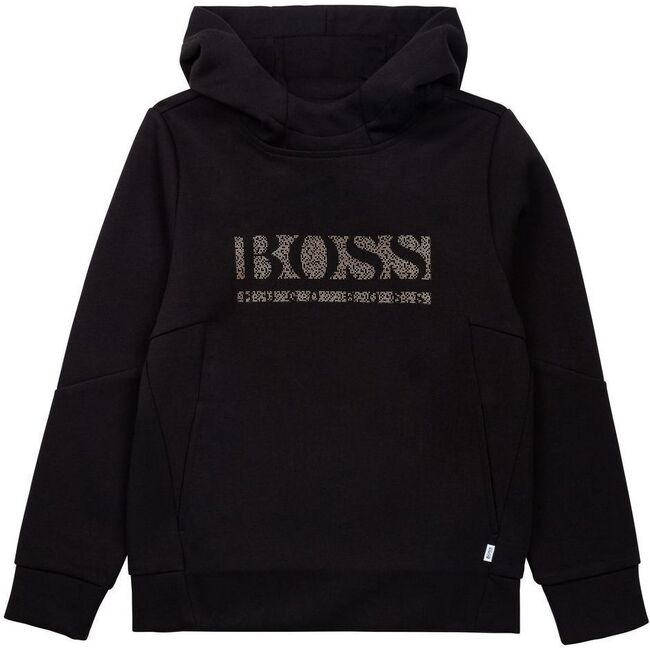 Gold Logo Hoodie, Black