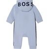 Hooded Bodysuit, Light Blue - Tees - 2