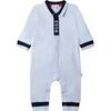 Formal Collar Bodysuit, Light Blue - Onesies - 1 - thumbnail