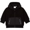 Logo Fleece Jacket, Black - Jackets - 1 - thumbnail