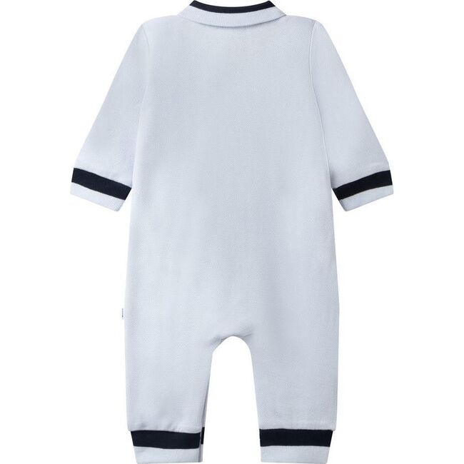 Formal Collar Bodysuit, Light Blue - Onesies - 2