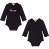 2pc Logo Bodysuit Set, Navy - Mixed Apparel Set - 1 - thumbnail