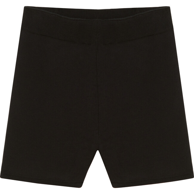 Women's Sweater Bicycle Shorts, Midnight Black