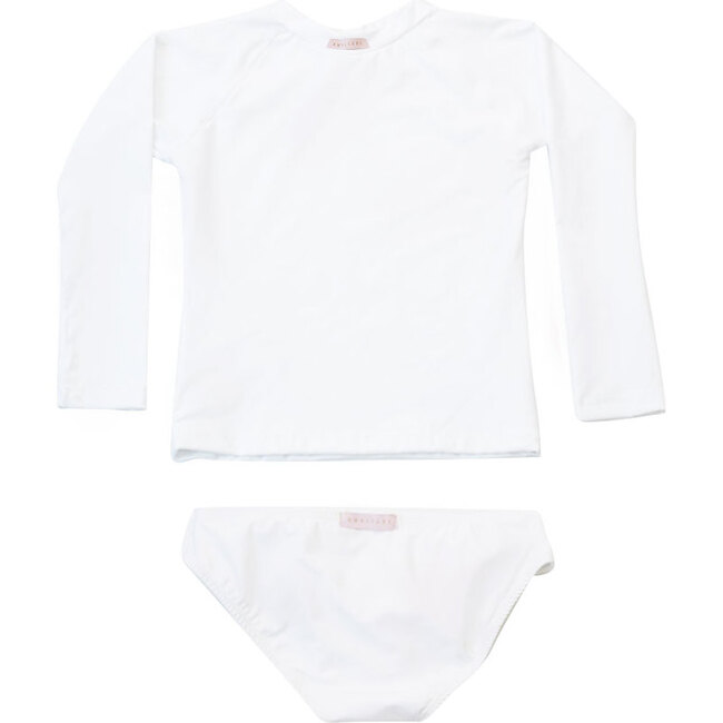 Charlie Rashguard Swim Set, White - Rash Guards - 3
