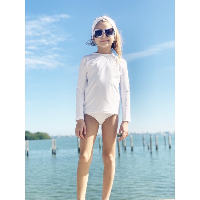 Charlie Rashguard Swim Set, White - Rash Guards - 4