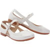 Toddler Cut-Out Flats, White - Flats - 1 - thumbnail