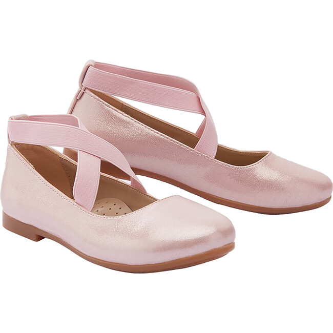 Satin Ballerina Flats, Pink