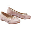 Toddler Floral Perforated Flats, Pink - Flats - 1 - thumbnail