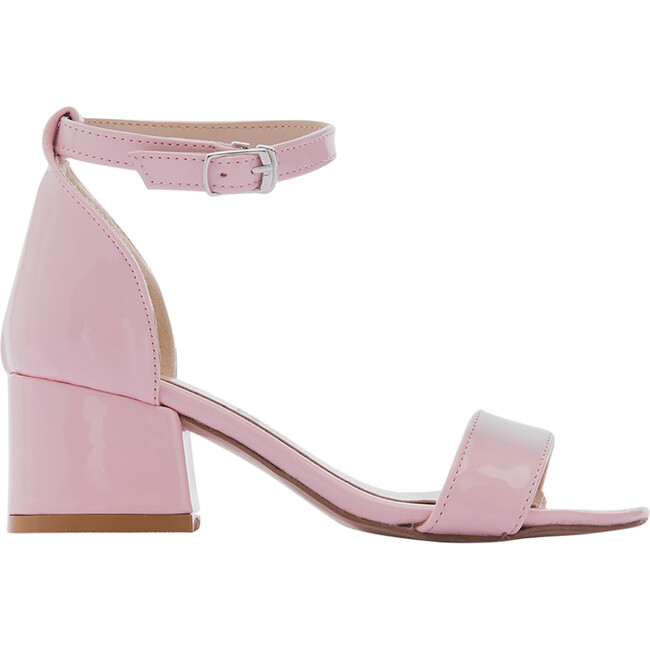 Patent Sandal-Strap Heels, Pink