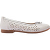 Toddler Floral Perforated Flats, White - Flats - 2