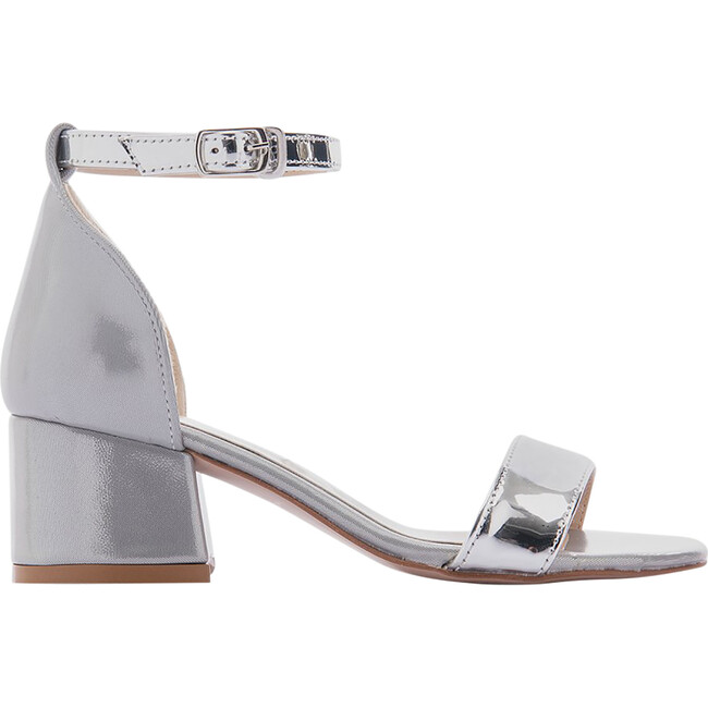 Sandal Strap Heels, Silver