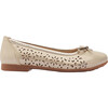 Toddler Floral Perforated Flats, Gold - Flats - 2
