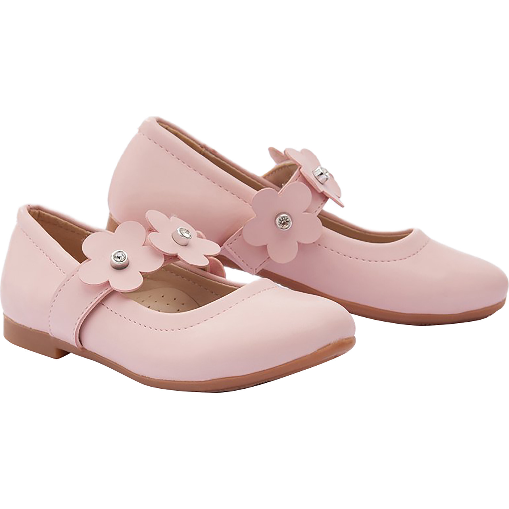 Flower Strap Flats, Pink - Flats - 1