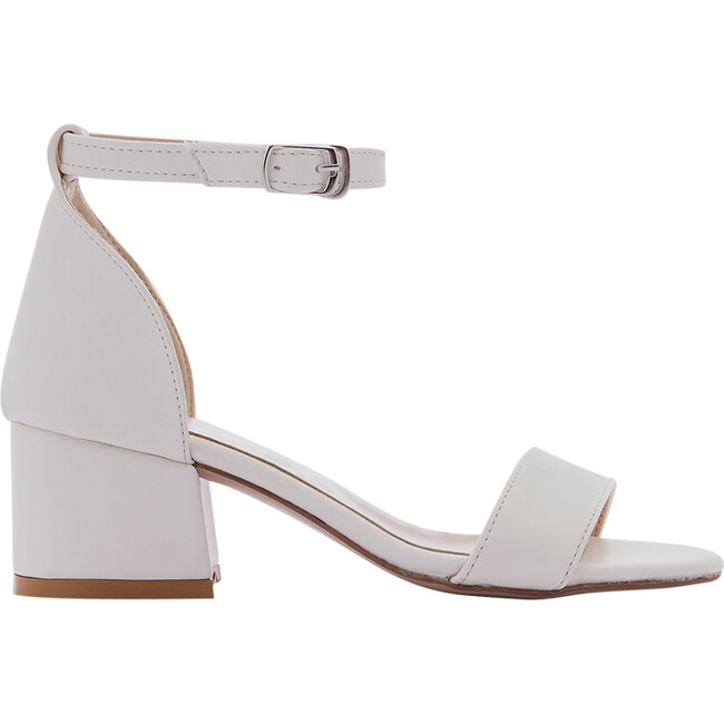 Sandal Strap Heels, Pearl White