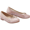 Floral Perforated Flats, Pink - Flats - 1 - thumbnail