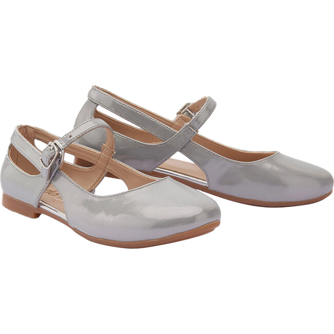 Toddler Cut-Out Flats, Silver