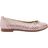Floral Perforated Flats, Pink - Flats - 2