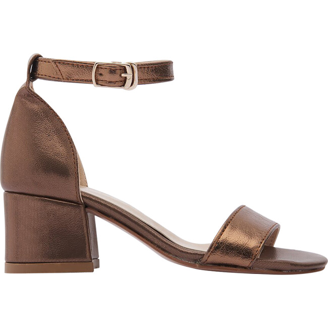 Copper Sandal Strap Heels, Bronze