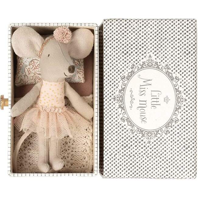 Little Sister Mouse In Daybed - Soft Dolls - 1