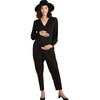 The Women's Uptown Jersey Jumpsuit, Black - Rompers - 1 - thumbnail