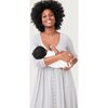 The Women's Softest Rib Nursing Dress, Heather Grey - Dresses - 2