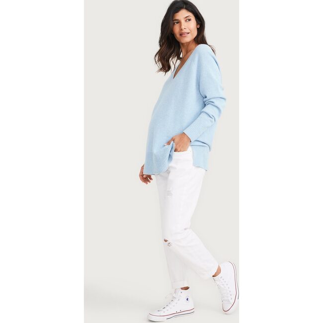The Women's Riley Sweater, Light Blue - Sweaters - 3