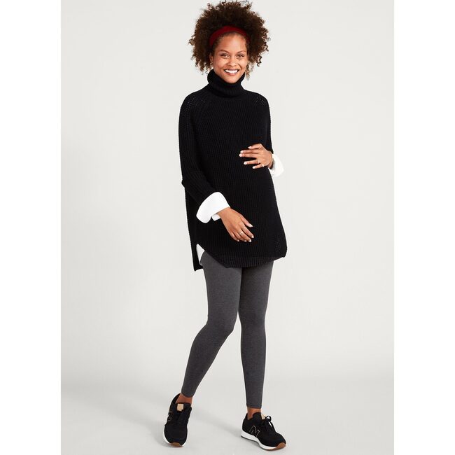 The Women's Waffle Turtleneck, Black - Sweaters - 5