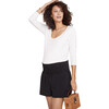 The Women's Easy Smocked Short, Black Deco - Shorts - 1 - thumbnail