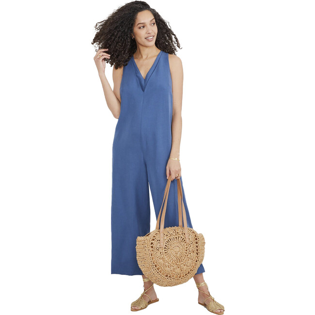 The Women's Back In The Game Nursing Jumpsuit, Chambray