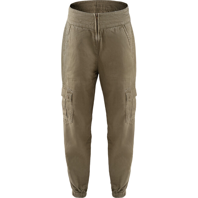 Front Zip Utility Cargo Jogger, Green