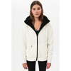 Women's Lynx French Terry Sherpa Hoodie,Vintage White/Black - Jackets - 2