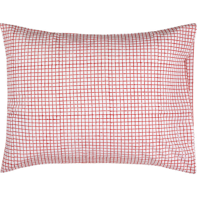 Set of 2 Archie Standard Pillow Shams, Jolly Red