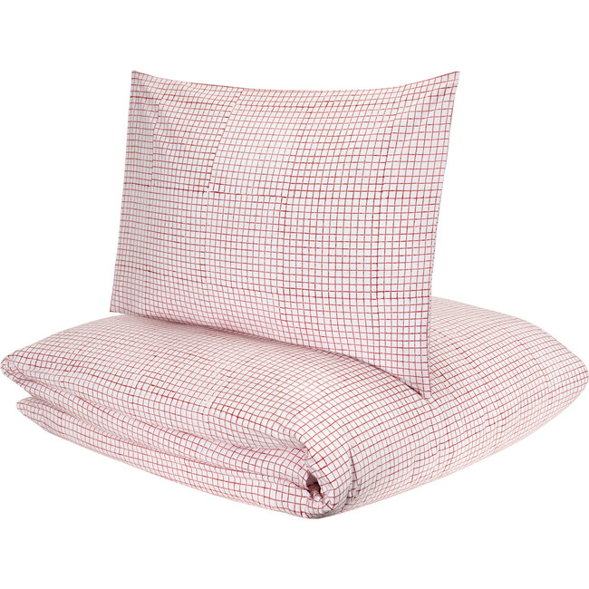 Set of 2 Archie Standard Pillow Shams, Jolly Red - Sheets - 3
