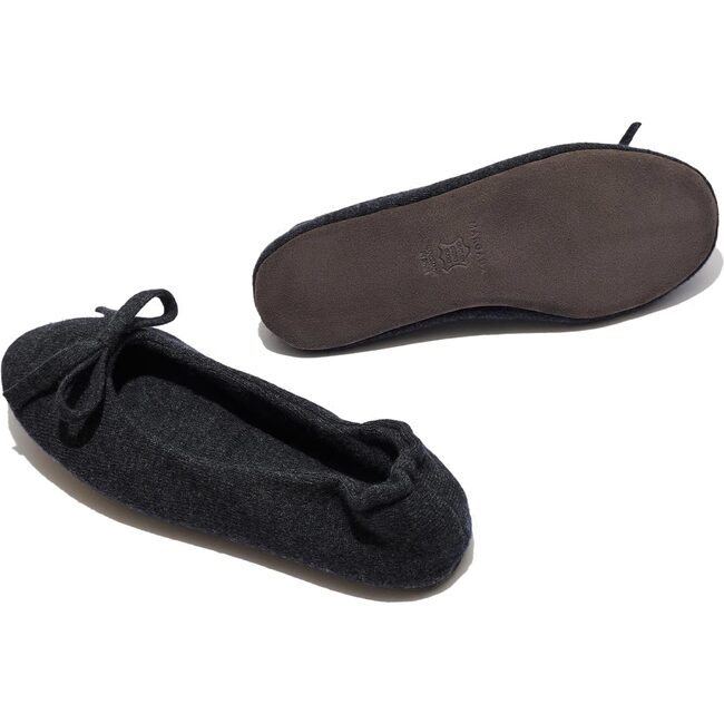 Women's Ballet Slipper, Charcoal - Slippers - 3