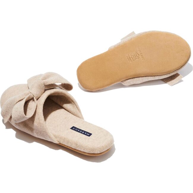 Women's Slide Slipper, Oatmeal - Slippers - 3
