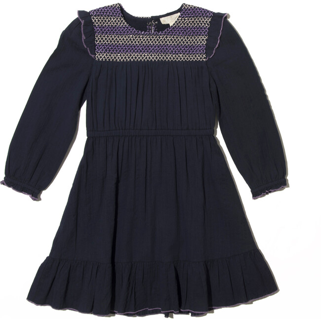 Rhiannon Dress, Navy - Dresses - 1