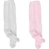 18" Doll, Set of 2 pair Tights, Pink/White - Doll Accessories - 1 - thumbnail